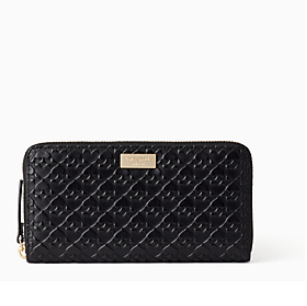 New Kate Spade black large wallet retails $229